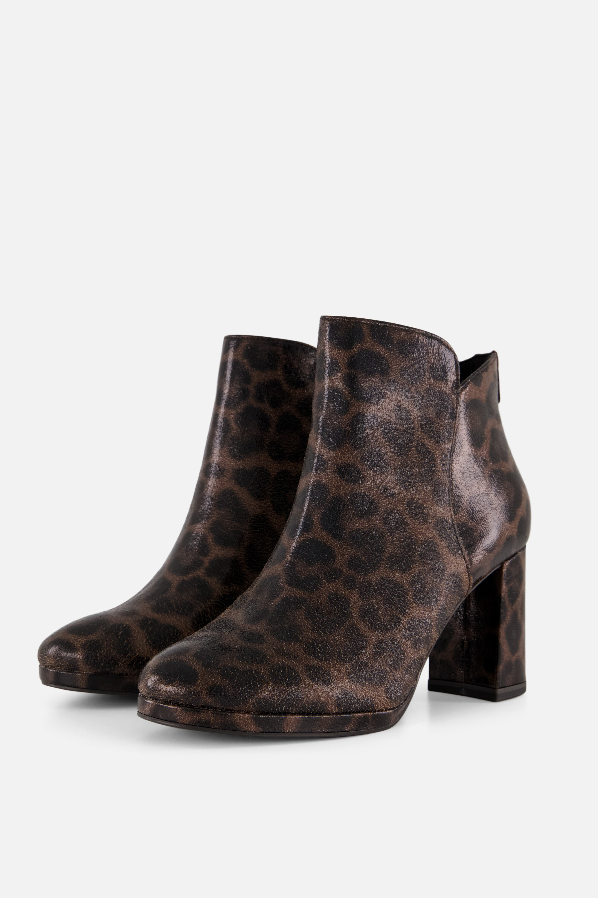Tamaris Tamaris Leopard Enkellaarsjes bruin Textiel