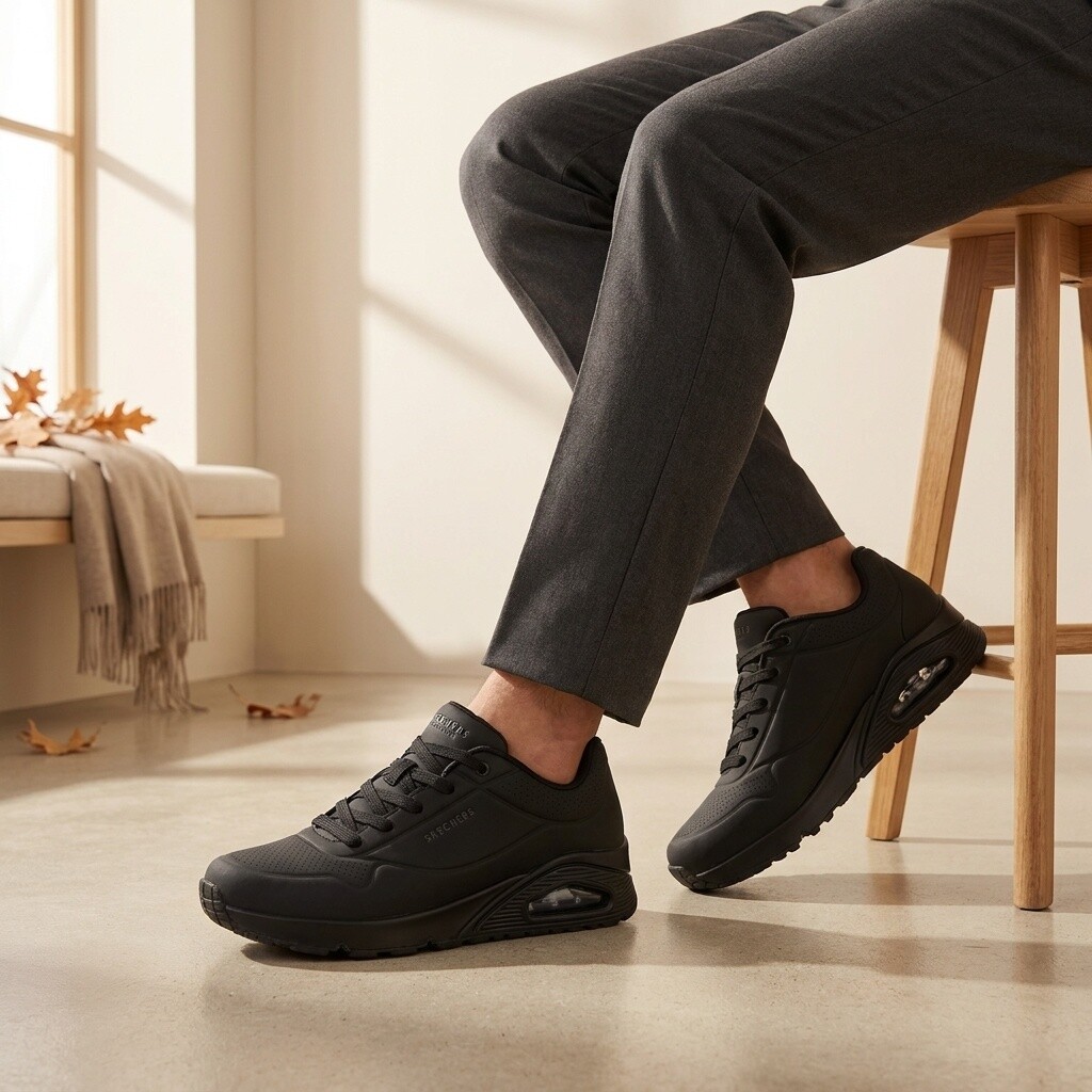 Skechers Skechers Uno Stand On Air Sneakers zwart 300404