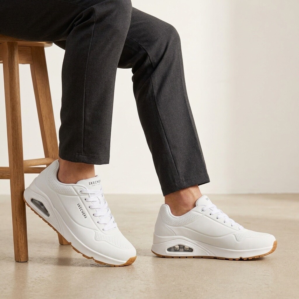 Skechers Skechers Uno Stand On Air Sneakers wit