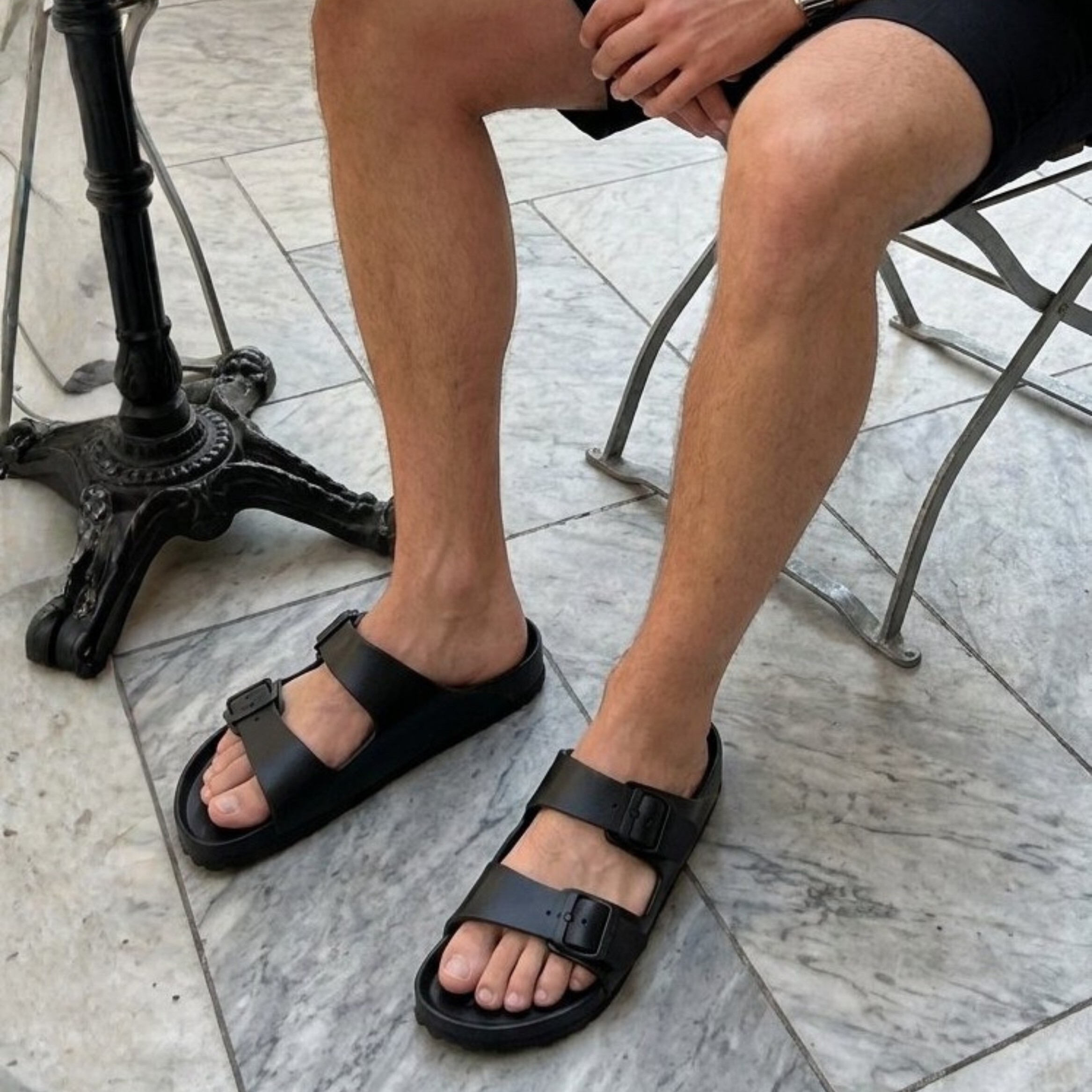 Birkenstock Birkenstock Arizona Slippers Smal Zwart Rubber