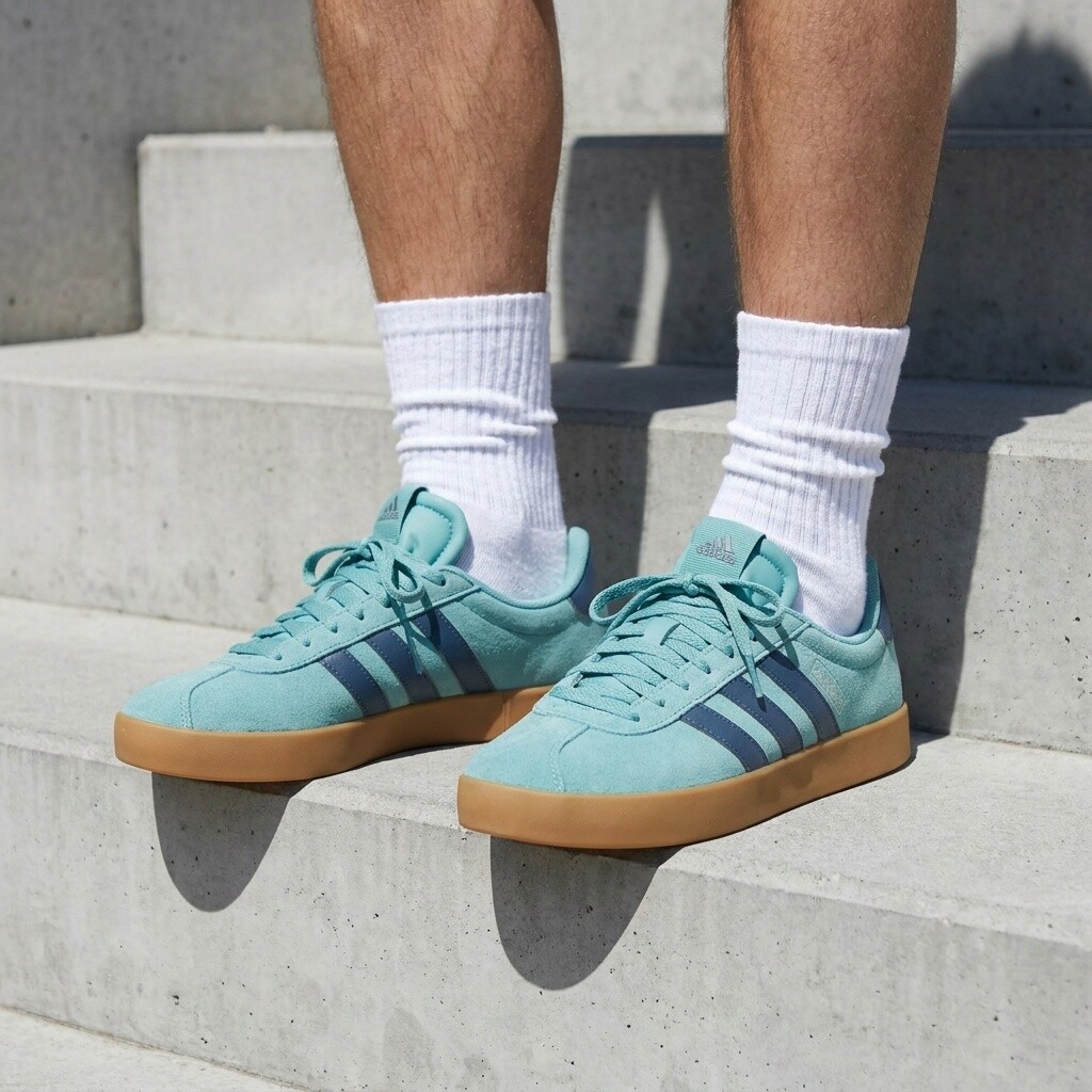 Adidas Adidas VL Court 3.0 Sneakers blauw Suède