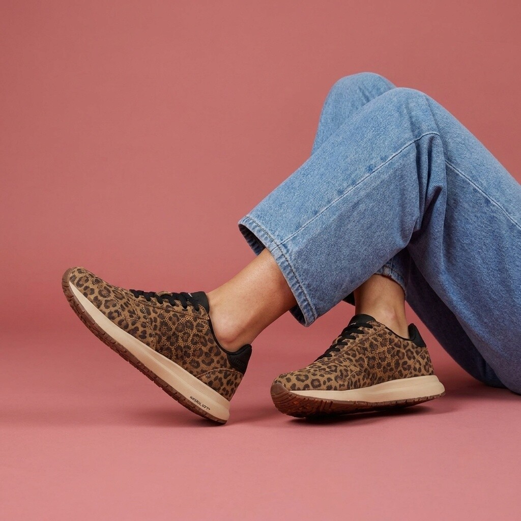 Woden Woden Nicoline Leopard Sneakers bruin Suede