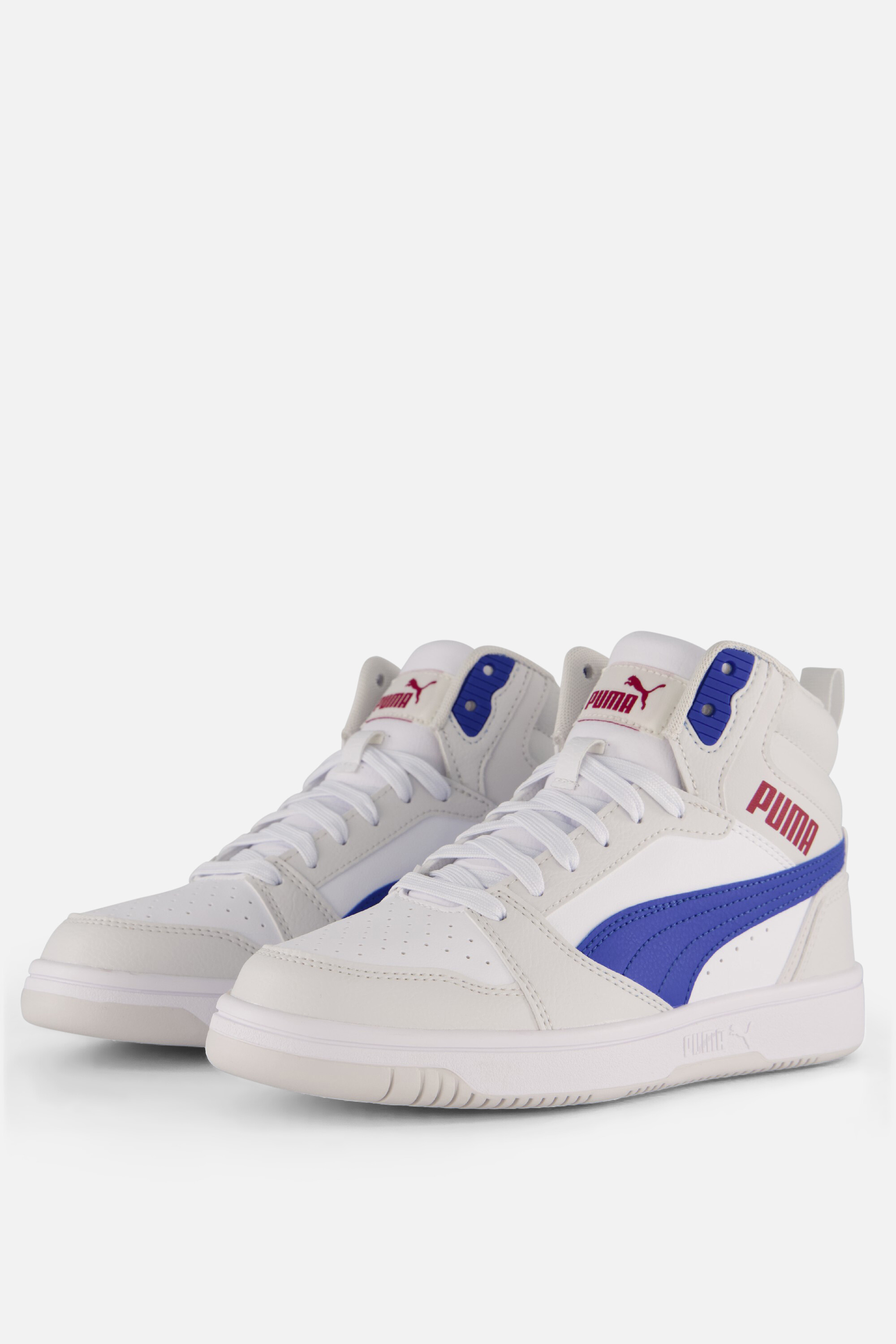 Puma Puma Rebound v6 Mid Sneakers wit Imitatieleer