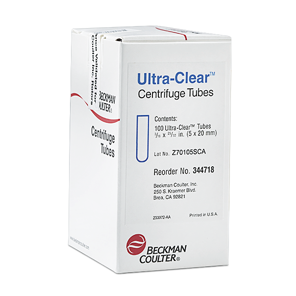 344718_175 µL, Ultra-Clear Tube, 5 x 20mm - 100Pk