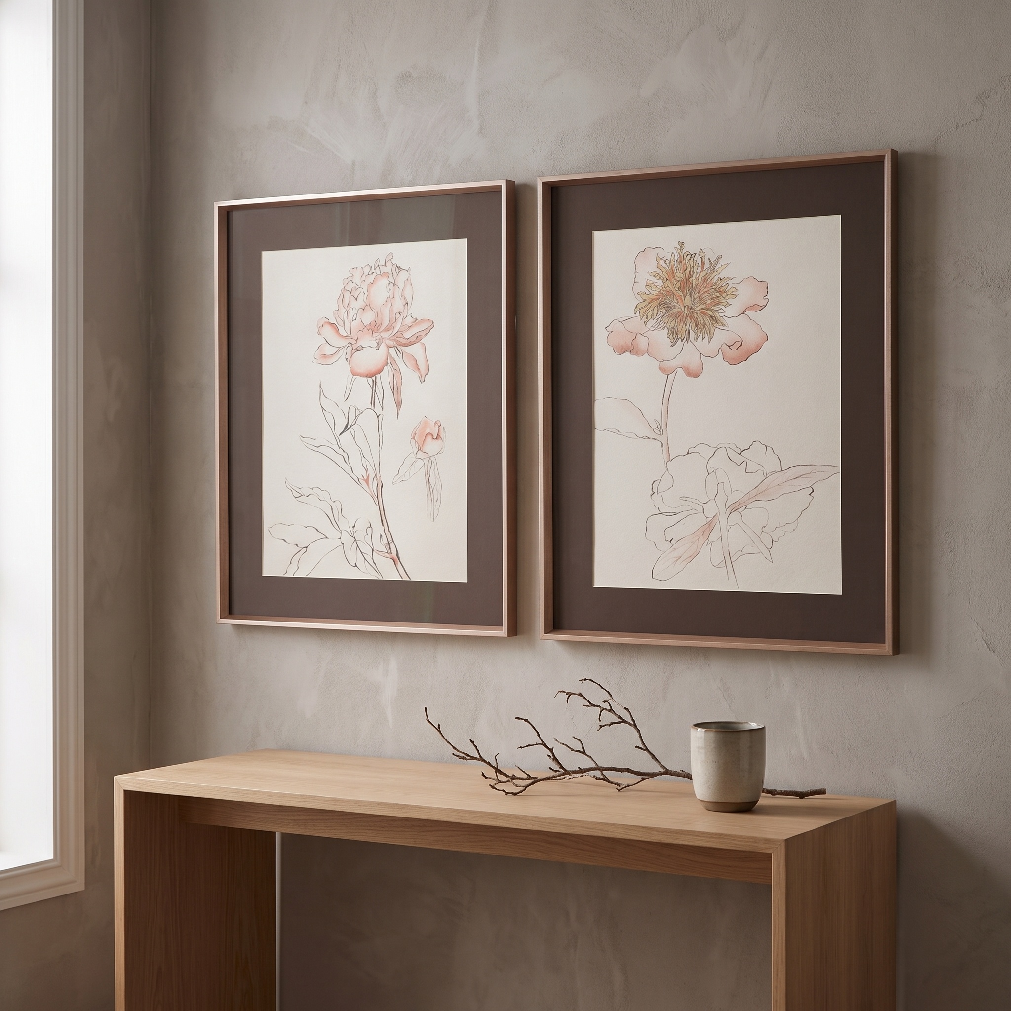 Sketchbook Blooms - Delicate Framed Print