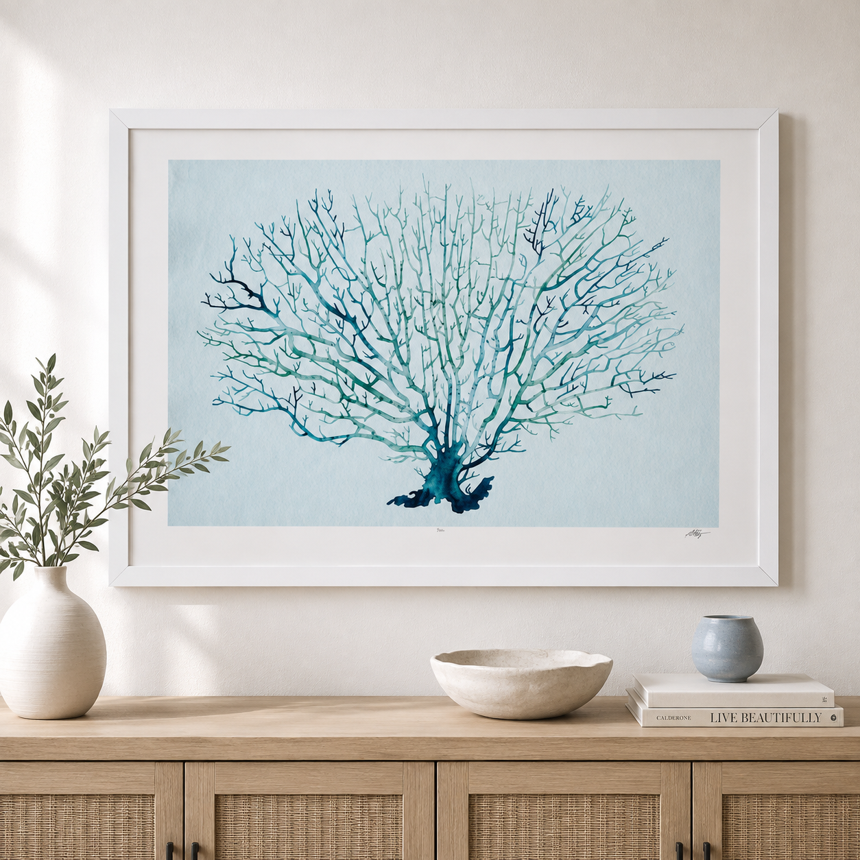Seaglass Shadow III Framed Print