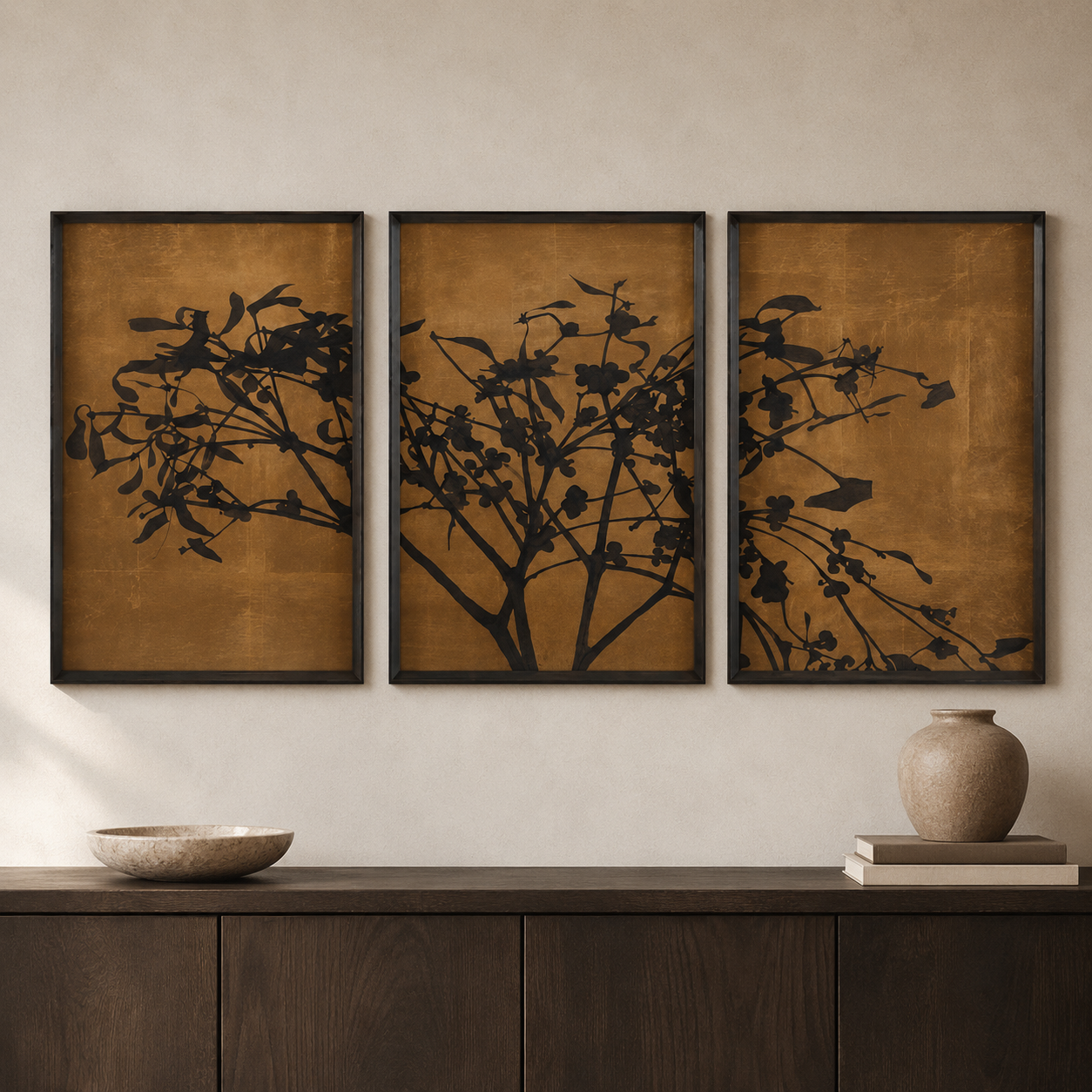 Tak Met Bloesem - Triptych Framed Print s/3