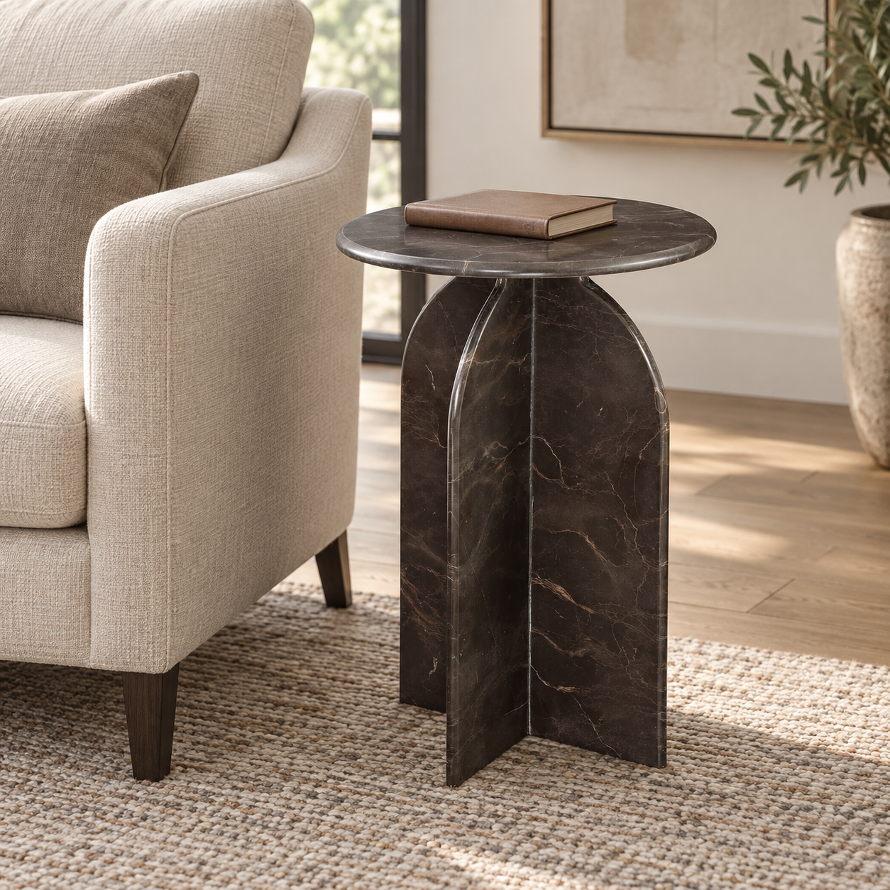Abbey Brown Accent Table