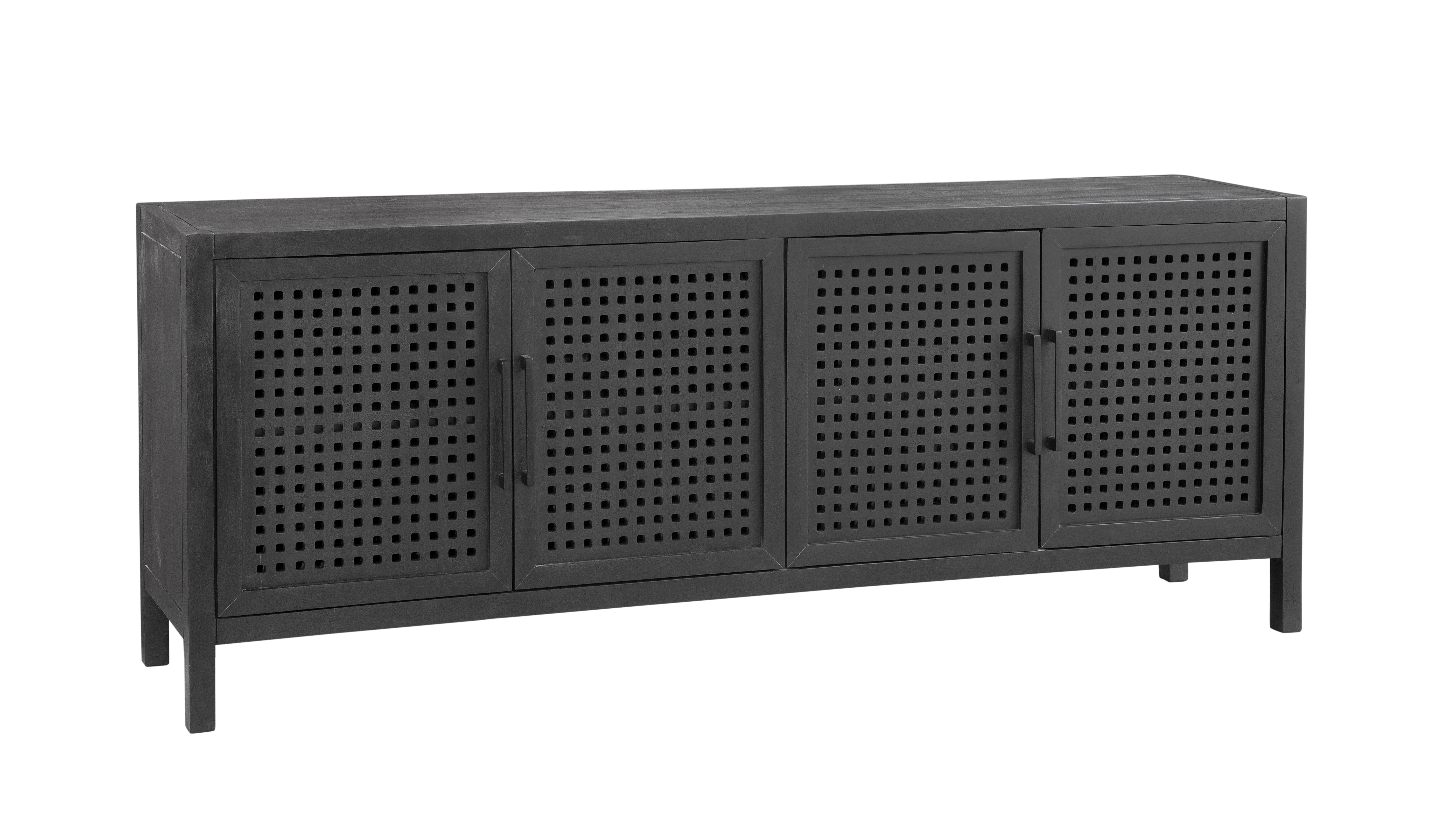 Pentak Black Four Door Cabinet