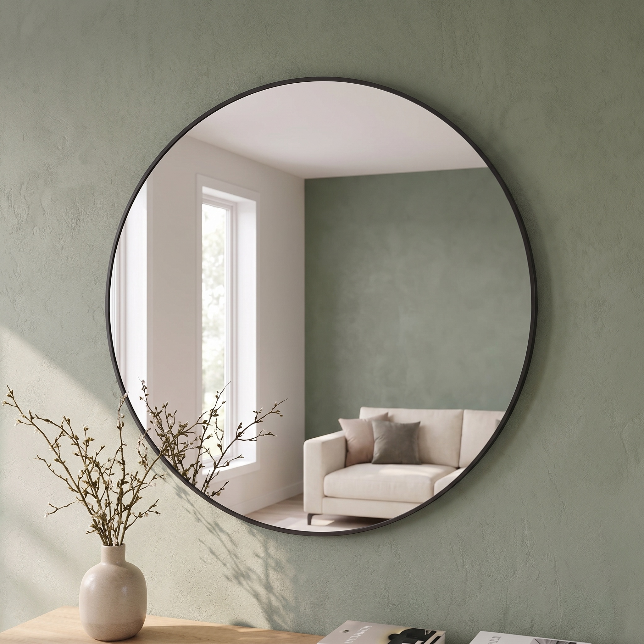 Eltham Wall Mirror - Black