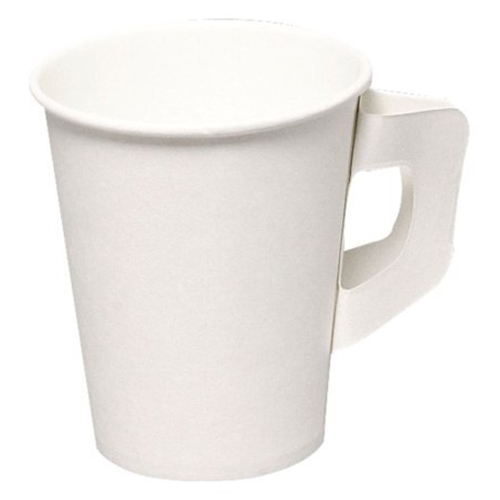 Pappbecher mit Henkel - 18 cl weiß - 50 St.