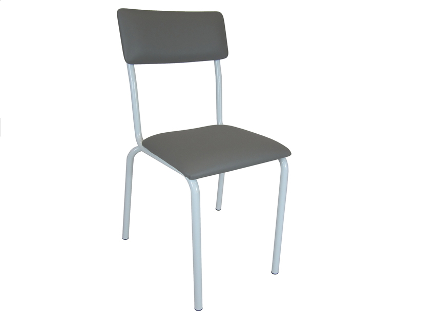 Chair - padded seat - grey