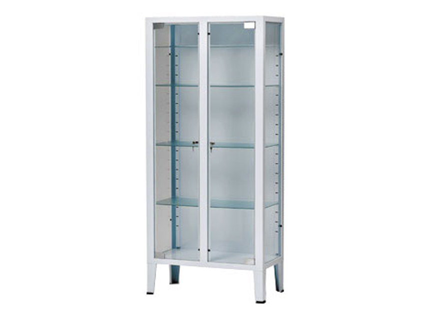 Skåp – 2 dörrar – härdat glas