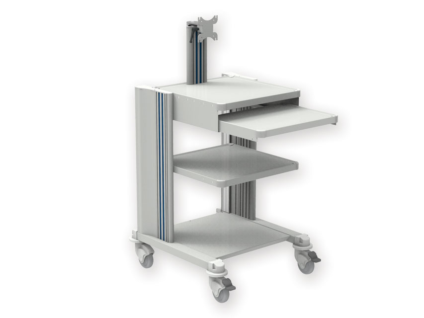 Pro Cart – 2 półki uchwyt na klawiaturę podstawa pod monitor