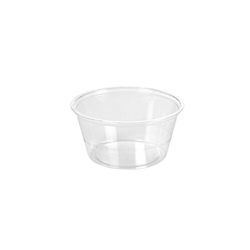 Kastikekuppi pyöreä RPET - 100 ml läpinäkyvä - 200 kpl