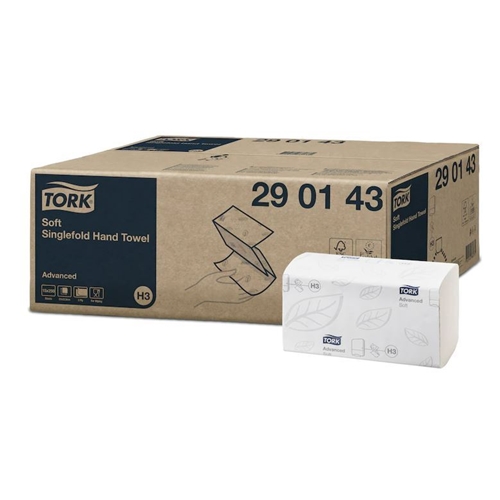 Ręcznik papierowy 2-warstwowy H3 - 22,6x23 cm Tork Advanced - 3750 szt.