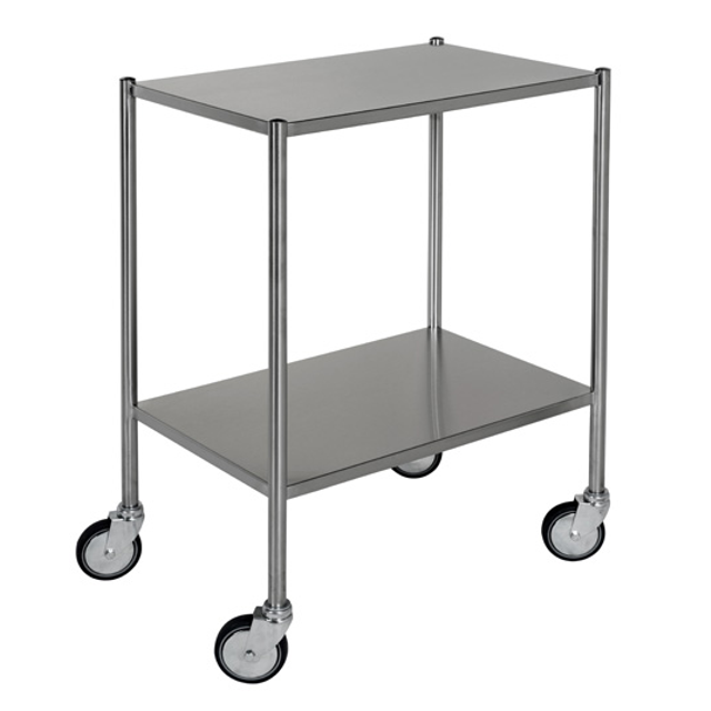 Bord rostfritt 70×50 cm, 2 plan