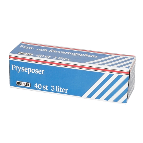 Plastic freezer bag LD semi-transparent - 3L 250x400mm 20my in dispenser - 40 pcs