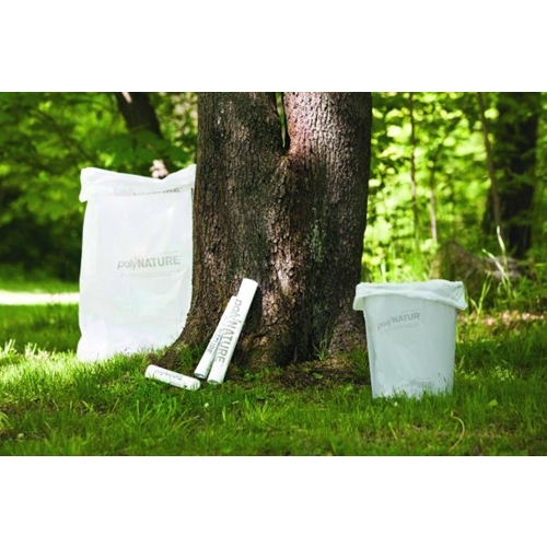 Affaldssæk BIO PolyNATURE - 70L 600x900mm 25my hvid rle20 - 20 stk