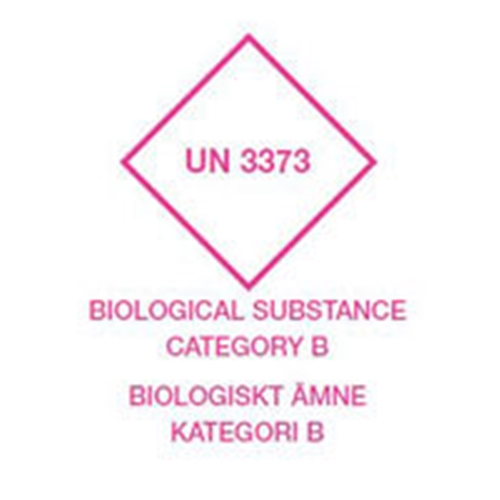 Provpåse UN3373 kat B – 250×350 mm vit – 100 st