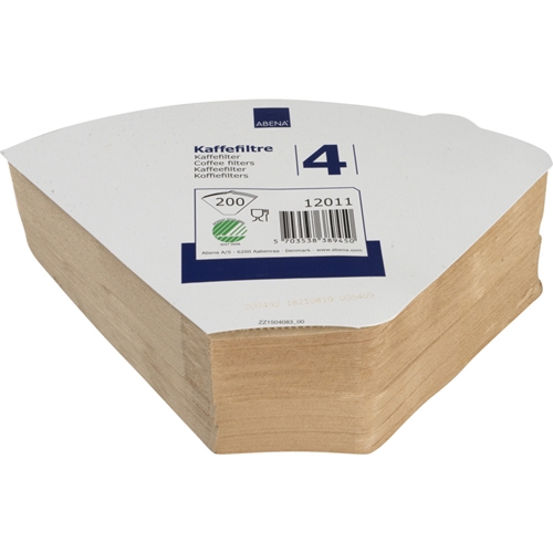 Coffee filter 1x4 - Nordic Swan Ecolabel unbleached - 200 pcs