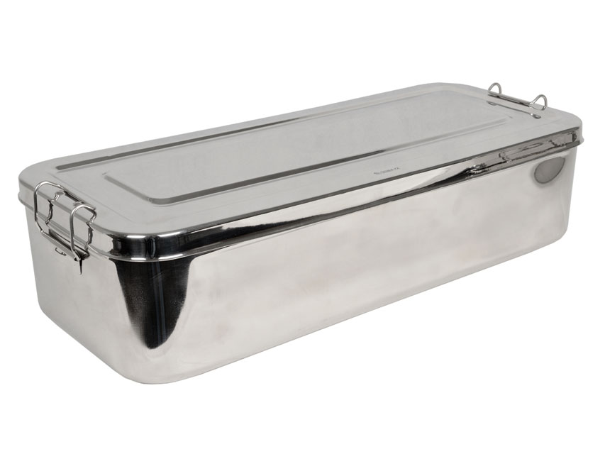 Edelstahlbox - 50x20x10 cm - mit Griff