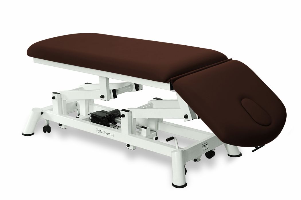 Elektrische Behandlungsliege 2-teilig mit negativer Rückenlehnenverstellung und Rollen - 190 x 62 cm