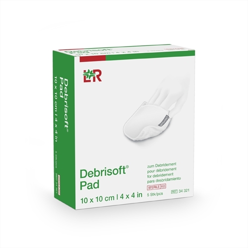 Débridement-Pad Debrisoft - 10x10cm mit Tasche - 5 St.