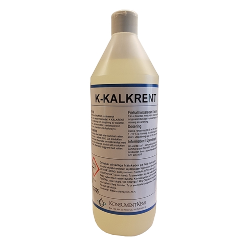 Kalkfjerner K-Kalkrent - 1L pH=1,0