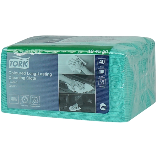 Farbcodiertes Wischtuch W8 - 30x38cm grün Tork Premium - 320 St.