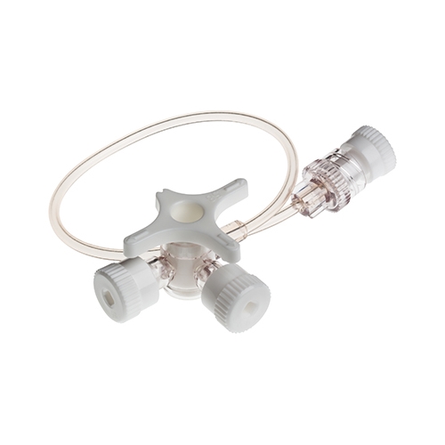 3-vejs hane Connecta - 10 cm slange uden injektionsport hvid - 50 stk