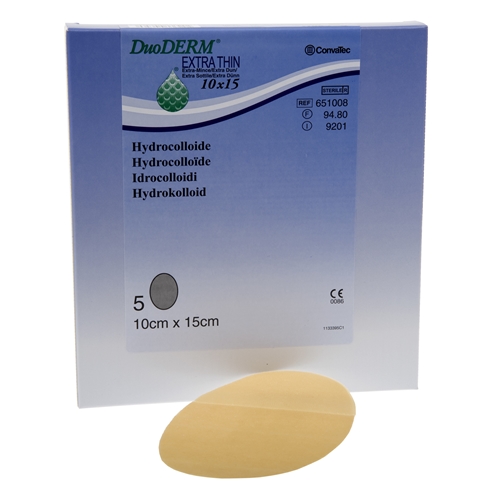Hydrokolloidbandage DuoDERM Extra Thin - 10x15 cm oval - 5 stk.