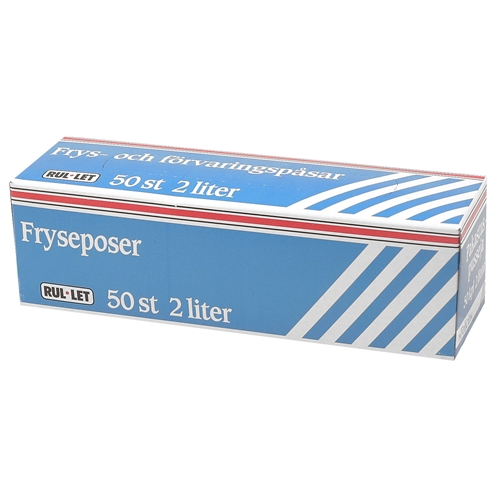 Plastic freezer bag LD semi-transparent - 2L 200x350mm 20my in dispenser - 50 pcs