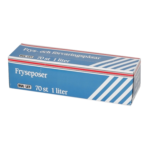 Plastic freezer bag LD semi-transparent - 1L 180x250mm 20my in dispenser - 70 pcs