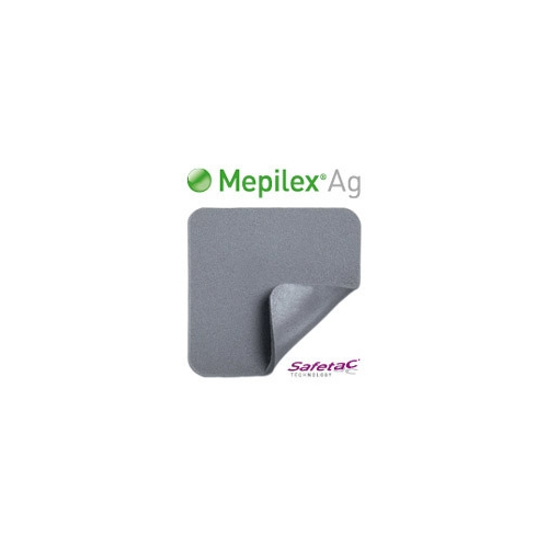 Schaumverband Silber Silikon Mepilex Ag - 13x20cm Ferse - 5 St