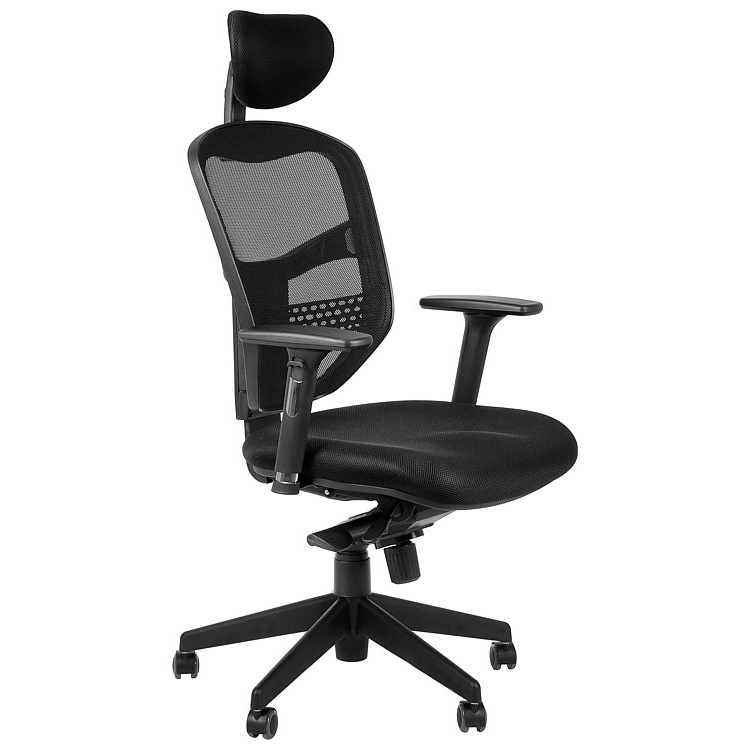Kontorstol med justerbart sæde - HN-5038 - sort