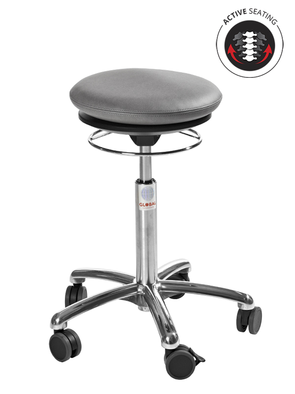 Arbetspall - Air Seat med fotkryss i aluminium