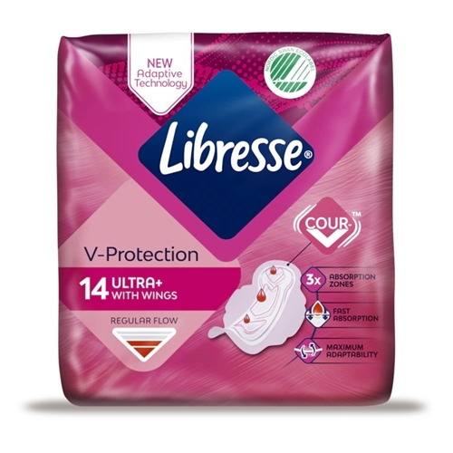 Binda Libresse - Ultra+ Wing Normal Svanen - 14 st