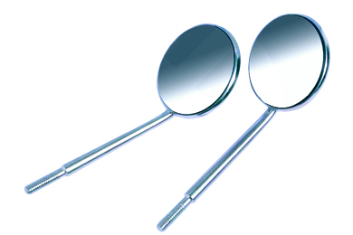 Rhodium mirror with conical thread, no. 5, 12 pcs. - PRODONT