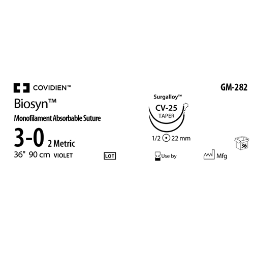 Sutur R Biosyn 3-0 DT monofil – 90cm CV25 DA Violett – 36 st