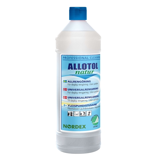 Yleispuhdistusaine Allotol Natur - 1L hajusteeton pH=7,2/8,0 Joutsenmerkki