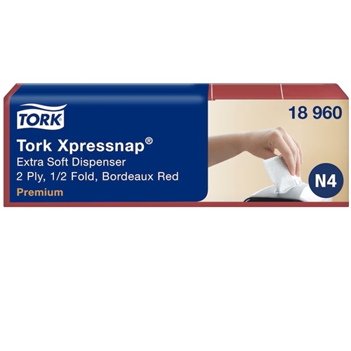 Annostelijaservetti N4 - 21,3x33cm 2-kerroksinen bordeaux - 1000 kpl