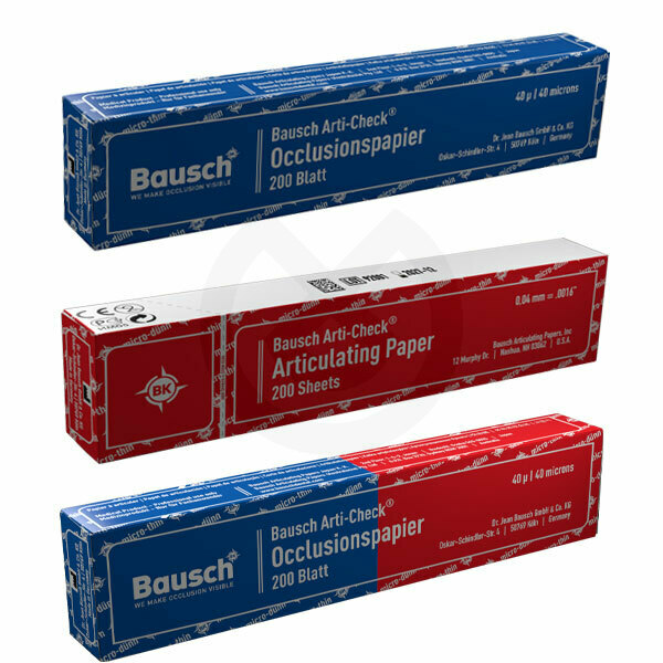 BK artikulationspapir, tyndt - Articulating Paper (200) 104 X 20 Mm Red