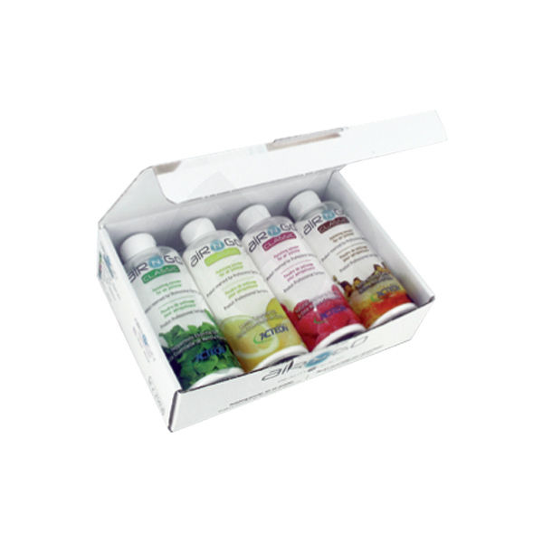 Air-N-Go Bicarbonat, 4-flasker - Air-N-Go Sodium Bicarbonate Powder - Assorted Flavours - 4 Bottles