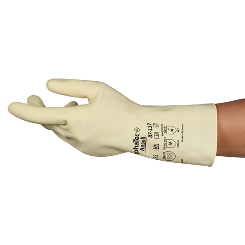 Haushaltshandschuhe aus Latex – Größe 7 (S) AlphaTec 87-137 – 12 St.
