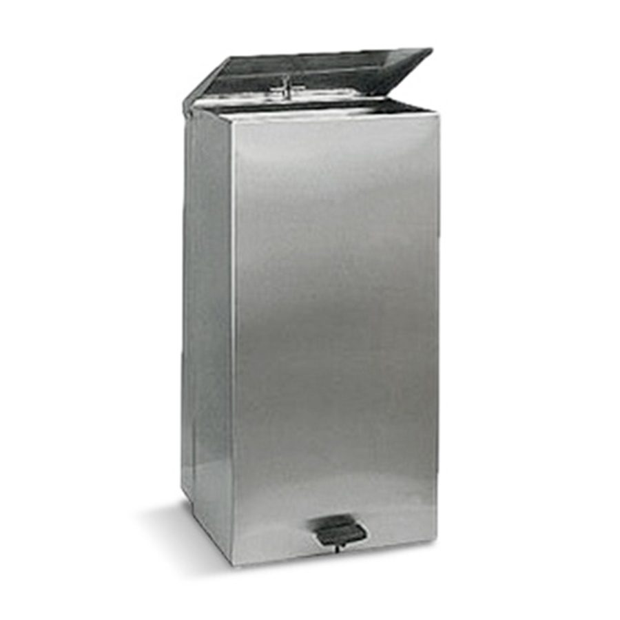 Affaldsspand i rustfrit stål med pedal - 70L - D10-102