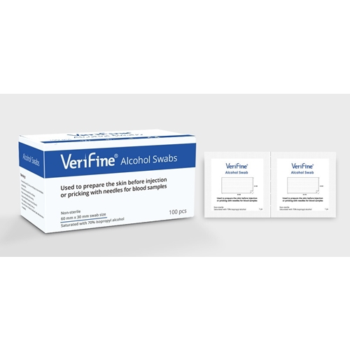 Injektionsservietter sprit 70% IPA - 30x30mm foldet 30x60mm udfoldet - 100 stk