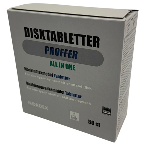 Konetiskitabletit Proffer Tabs - 50 kpl/pakkaus All-in-one EU-Ecolabel - 50 kpl