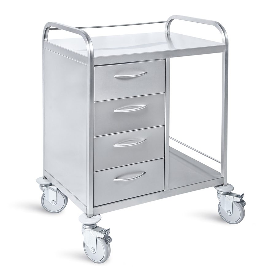 Edelstahlwagen mit 4 Schubladen - D-22