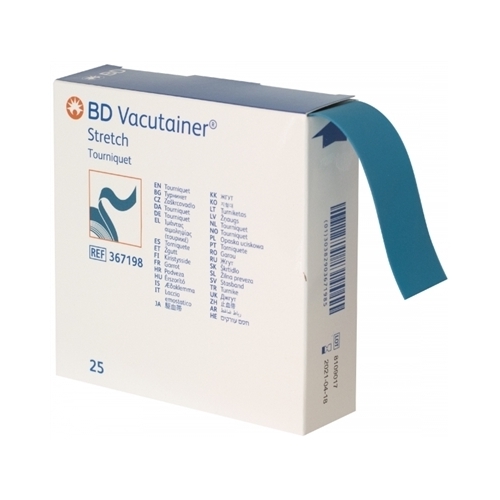 Stasband engångs BD Vacutainer Stretch – rulle blå – 25 st